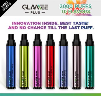 Glamee PLUS-V2 Disposable Device | 2000 Puffs - 10 Pack