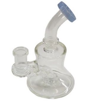 Glass Water Pipe Rig Mini Bell With Tire Perc 5.5 inch - BT4409