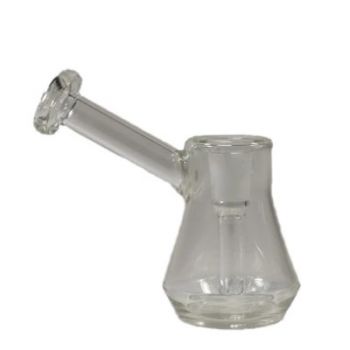 Glass Water Pipe Wedge Bubbler Design With Tire Perc 4 inch - KL-09